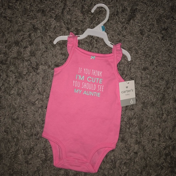 Carter's Other - Carter’s Auntie Onesie, 6 Months, New With Tags